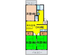 ﾋﾞﾗNS1の物件間取画像